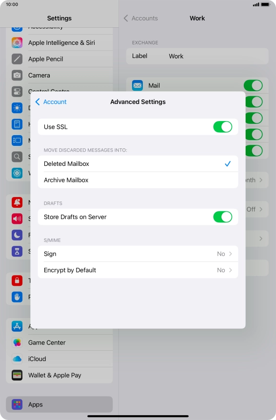 Press the indicator next to 
