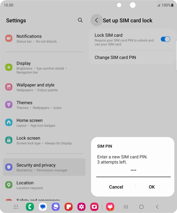 Key in a new four-digit PIN and press OK. Key in a new four-digit PIN and press OK.