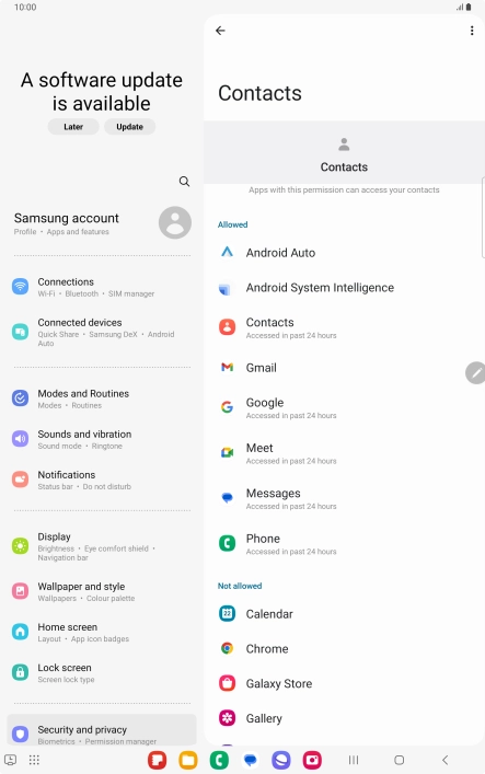 Press the required app.