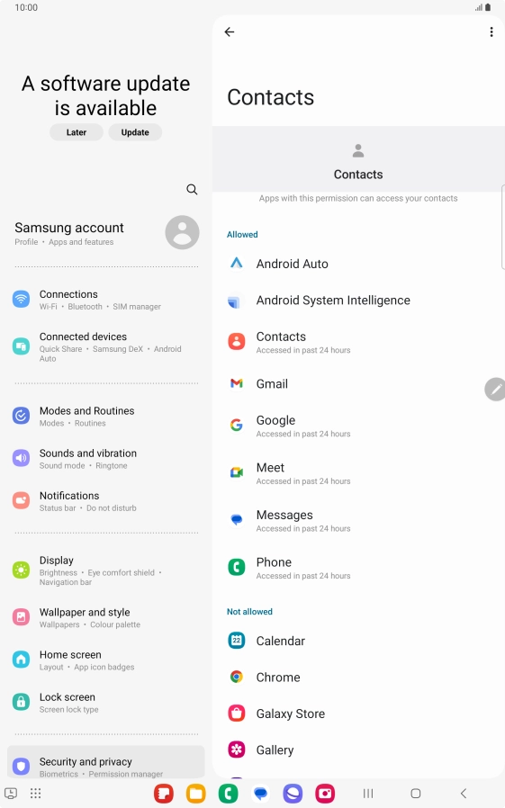 Press the required app.