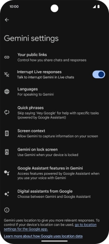 Press Digital assistants from Google. Press Digital assistants from Google.