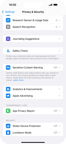 Press App Privacy Report.