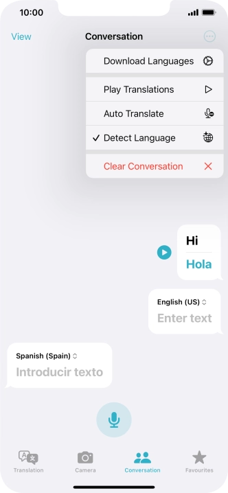 Press Clear Conversation.
