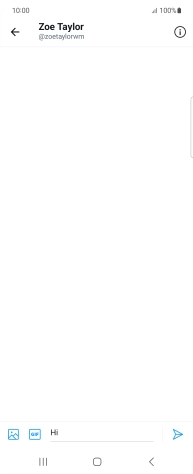 Write the required message and press the send icon.