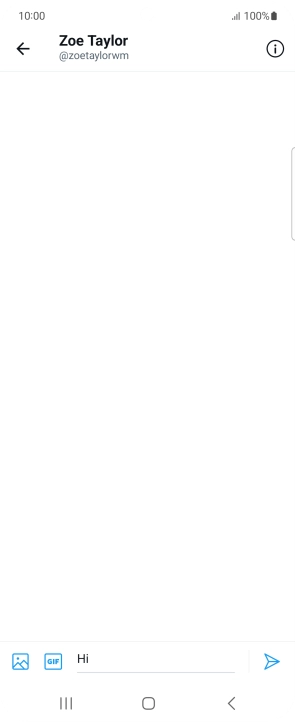 Write the required message and press the send icon.