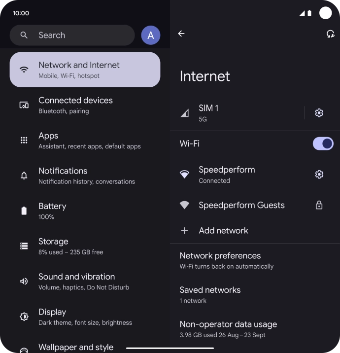 Press the settings icon next to the Wi-Fi network you're connected to. Press the settings icon next to the Wi-Fi network you're connected to.