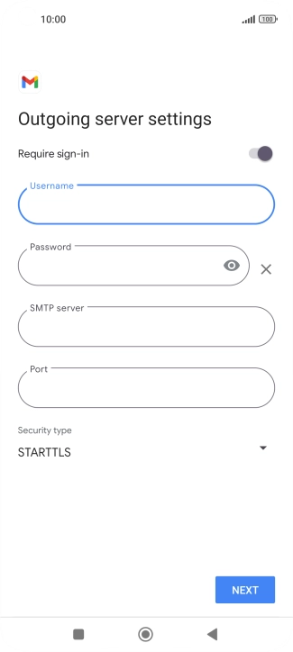 Press the field below 