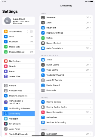 Press Display & Text Size. Press Display & Text Size.