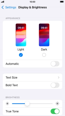 Press and drag the indicator below 
