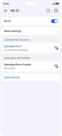 Press the connected Wi-Fi network.
