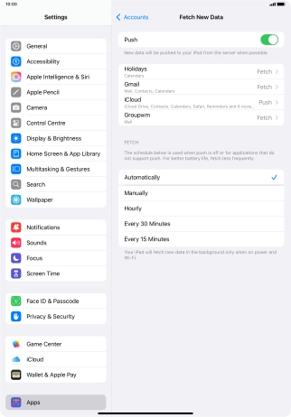 Press the indicator next to 