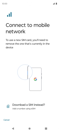 Press Download a SIM instead?.