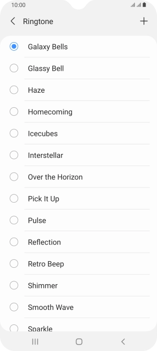 Press the add ring tone icon. Press the add ring tone icon.