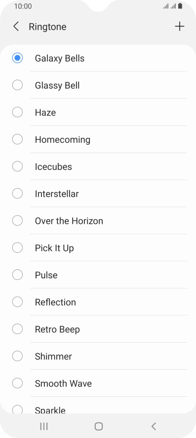 Press the add ring tone icon. Press the add ring tone icon.