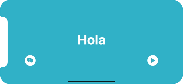 Press the split view icon to go back to display of both languages.