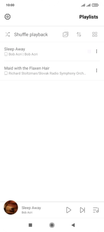 Press the required audio file.