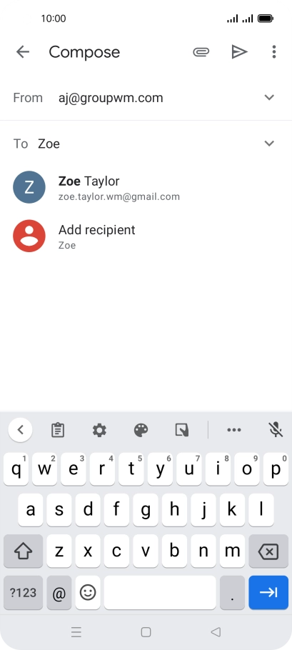 Press the required contact.