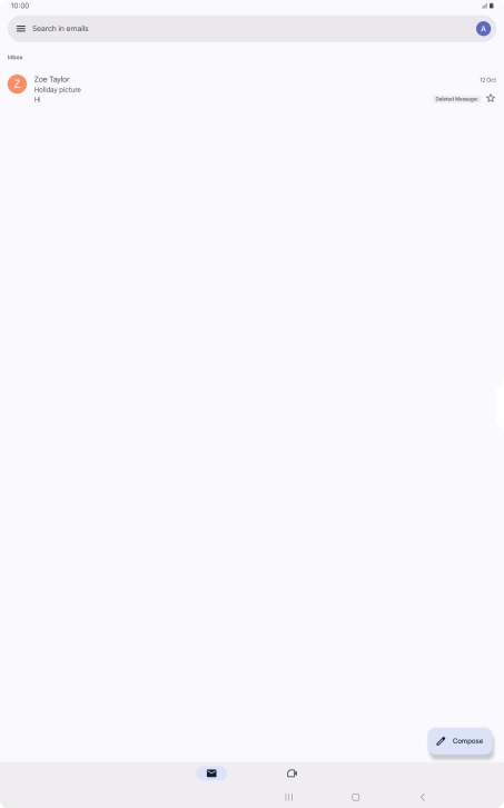 Press the menu icon.