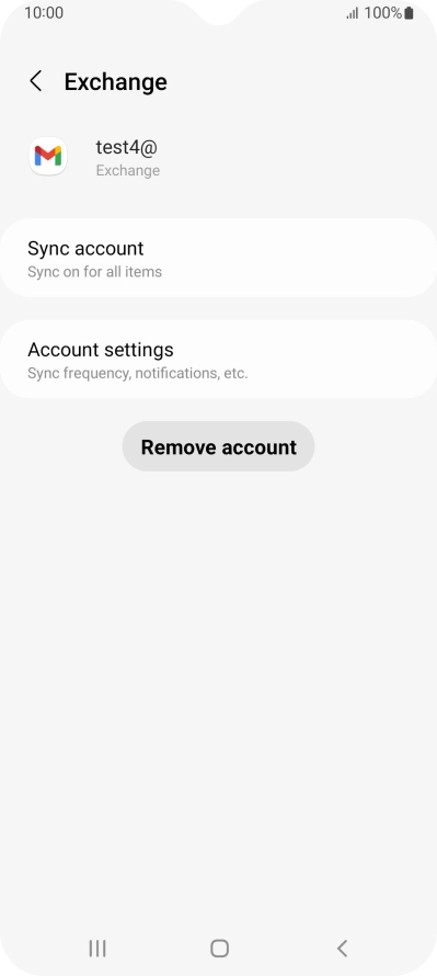 Press Remove account.