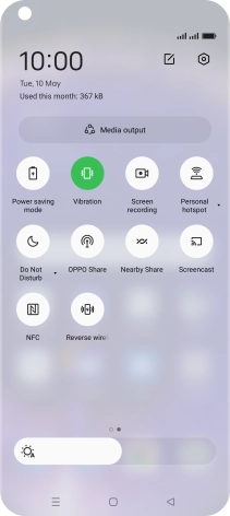 Press Vibration to turn the function on or off.