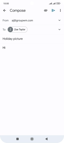 Write the required text and press the send icon. Write the required text and press the send icon.