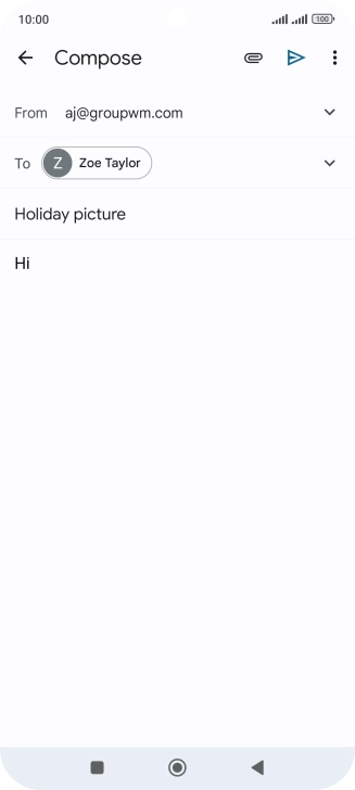 Write the required text and press the send icon. Write the required text and press the send icon.