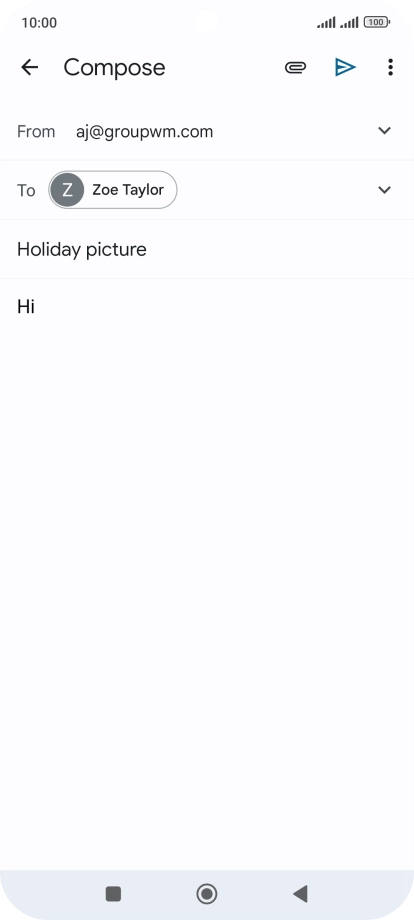 Write the required text and press the send icon. Write the required text and press the send icon.