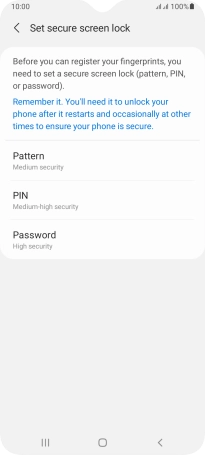 Press the required phone lock code and follow the instructions on the screen to create an additional phone lock code.