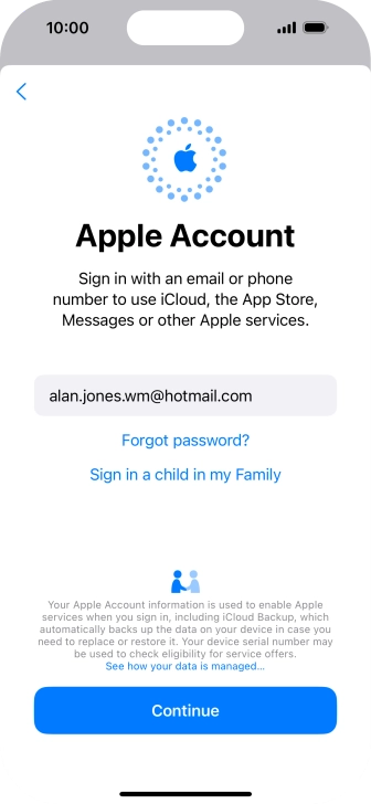 Press Continue. Press Continue.