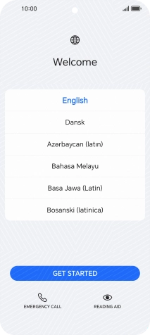 Press the required language.