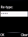 Key in the new PIN again and press the Navigation key.