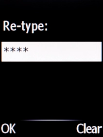Key in the new PIN again and press the Navigation key.