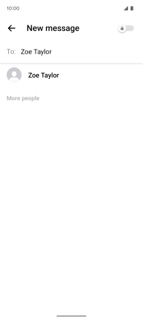 Key in the first letters of the recipient's name and press the required contact.