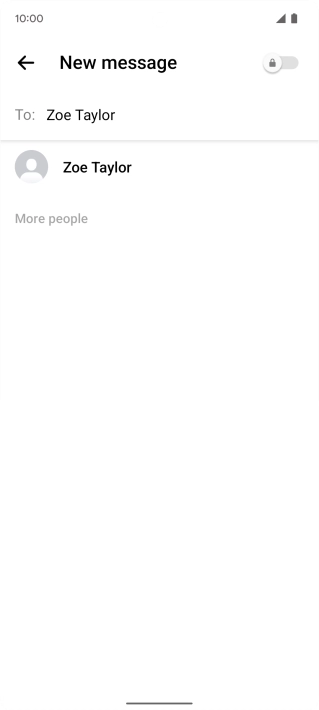 Key in the first letters of the recipient's name and press the required contact.