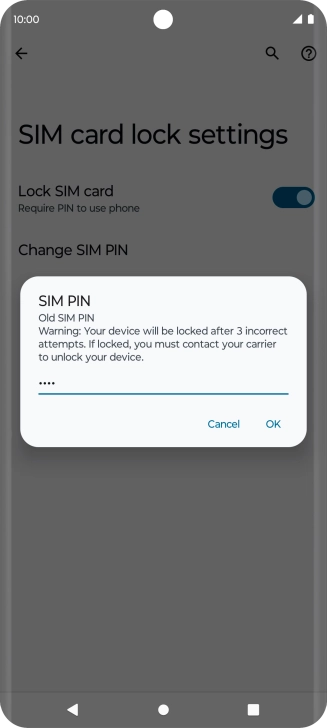 Key in your current PIN and press OK.