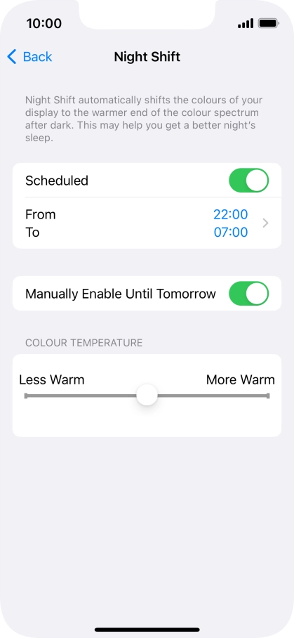 Press and drag the indicator below 