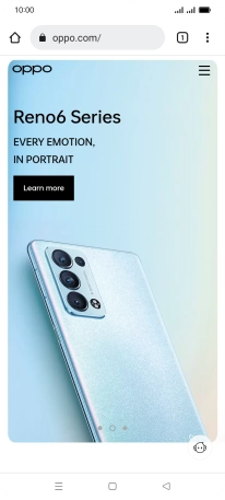 Press the menu icon.