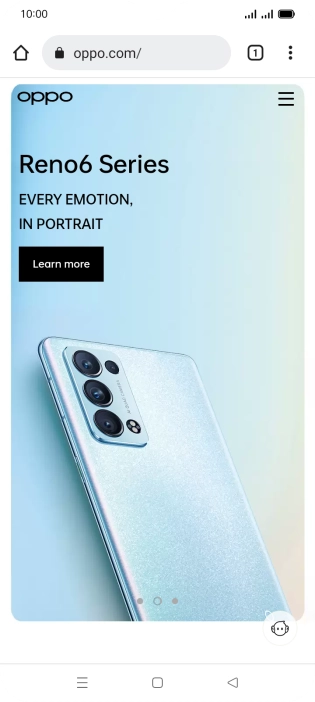 Press the menu icon.