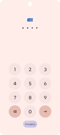 Key in a new four-digit PIN and press arrow right.