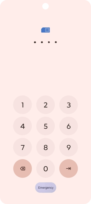 Key in a new four-digit PIN and press arrow right.