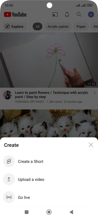 Press Upload a video.