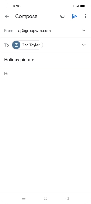 Write the required text and press the send icon.