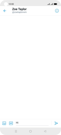 Write the required message and press the send icon.