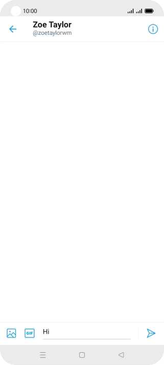 Write the required message and press the send icon.