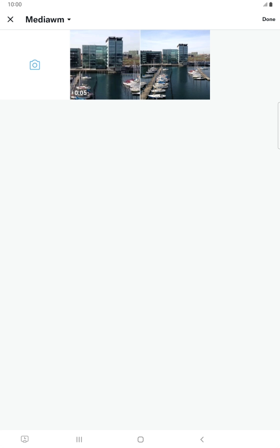 Press the required picture or video clip.