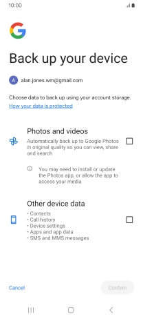 Press the required fields.