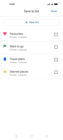 Press the required setting.