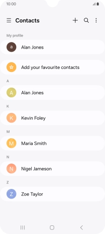 Slide your finger right starting from the left side of the screen.
