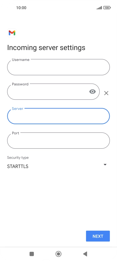 Press the field below 