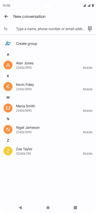 Press the field next to 